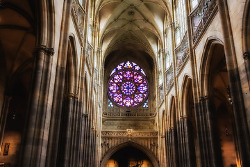 Image showing Rosette decal of St. Vitus Cathedral in Prague