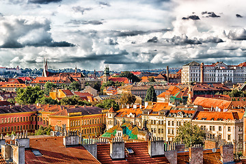 Image showing Red rooftops of Prague