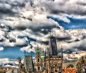 Image showing view from Charles Bridge in Prague