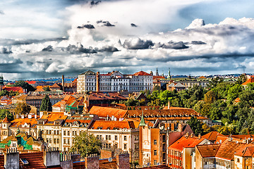 Image showing Red rooftops of Prague