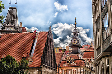 Image showing Red rooftops of Prague