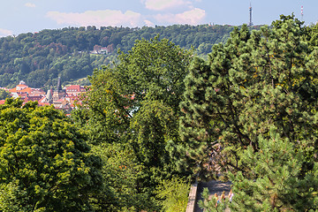 Image showing Red rooftops of Prague