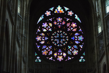 Image showing Rosette decal of St. Vitus Cathedral in Prague