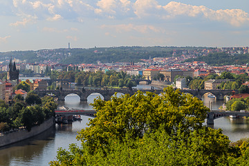 Image showing Red rooftops of Prague