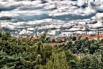 Image showing Red rooftops of Prague