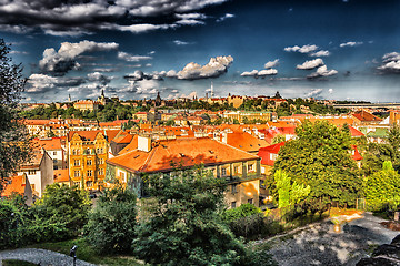 Image showing Red rooftops of Prague