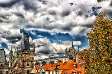 Image showing view from Charles Bridge in Prague