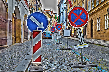Image showing Road signs in Prague