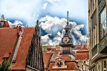 Image showing Red rooftops of Prague