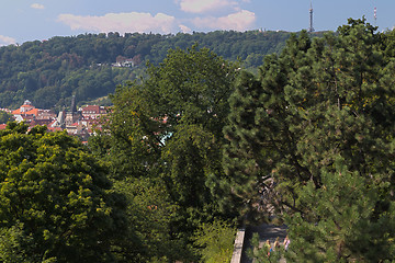 Image showing Red rooftops of Prague