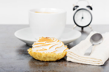 Image showing Breakfast  with coffe and cake