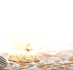 Image showing making fresh Italian potato gnocchi