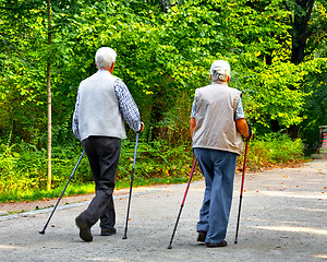 Image showing Senior couple in park