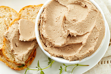 Image showing bowl of liver pate