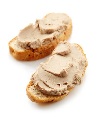 Image showing bread with liver pate