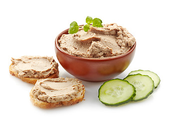 Image showing bowl of liver pate