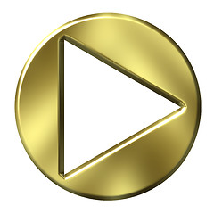 Image showing 3D Golden Arrow Button