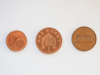 Image showing One cent coins