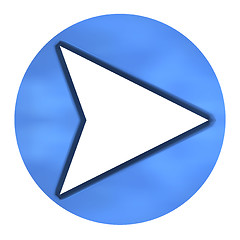 Image showing 3D Azure Arrow Button