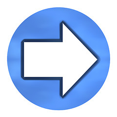 Image showing 3D Azure Arrow Button