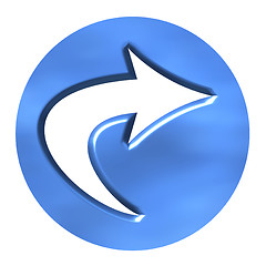 Image showing 3D Azure Arrow Button