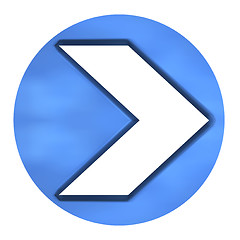 Image showing 3D Azure Arrow Button