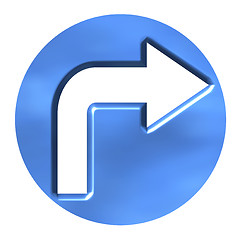 Image showing 3D Azure Arrow Button