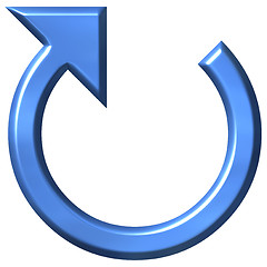 Image showing 3D Azure Circular Arrow