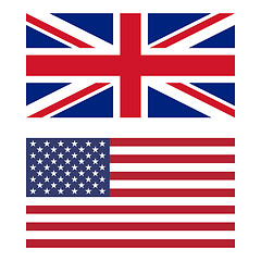 Image showing Flag of United Kingdom and United States