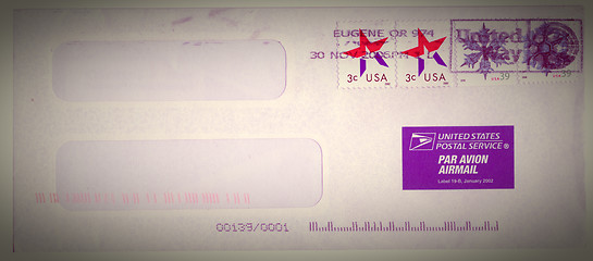 Image showing Retro letter envelope