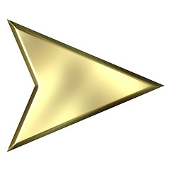 Image showing 3D Golden Arrow