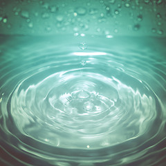 Image showing Retro look Water droplet