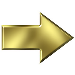 Image showing 3D Golden Arrow