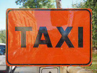 Image showing Taxi sign