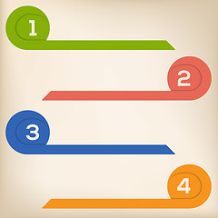 Image showing Curling arrow infographic on light background