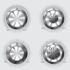 Image showing Metallic volume controllers