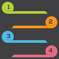 Image showing Curling arrow infographic design