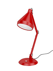 Image showing Red desk lamp