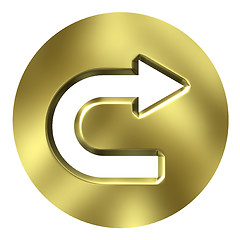 Image showing 3D Golden Arrow Button