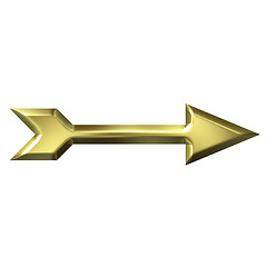 Image showing 3D Golden Arrow