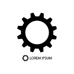 Image showing Black gearwheel on white background