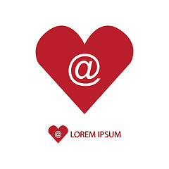 Image showing Red love mail symbol