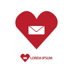 Image showing Red love mail sign