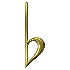 Image showing 3D Golden Flat Symbol