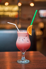 Image showing Cherry milkshake