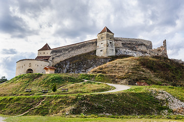 Image showing Medieval fortress in Rasnov, Transylvania, Brasov, Romania