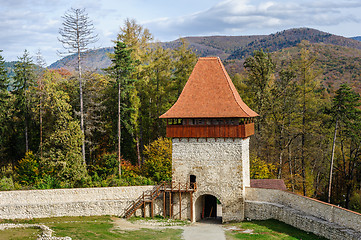 Image showing Medieval fortress in Rasnov, Transylvania, Brasov, Romania