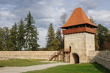 Image showing Medieval fortress in Rasnov, Transylvania, Brasov, Romania