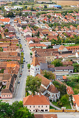 Image showing View of Rasnov city from citadel, Romania