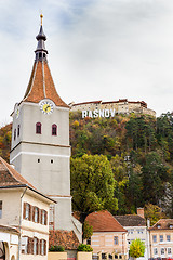 Image showing Evangelical protestant church of 14th century, Rasnov, Romania
